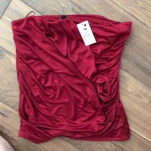 NWT - Express Strapless Top - Red - Medium